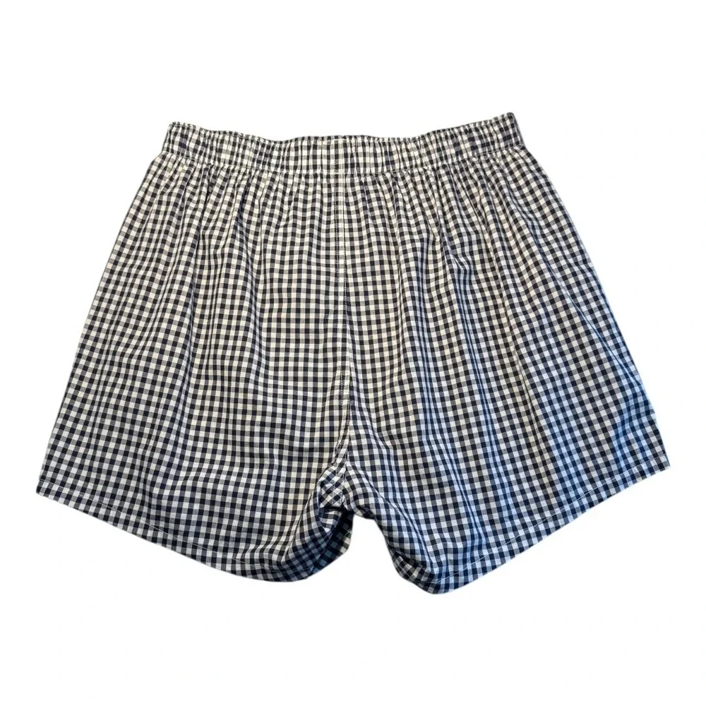 J. Crew Gingham Plaid Boxer Shorts Men's Size M 100%‎ Cotton Elastic Waist NWOT